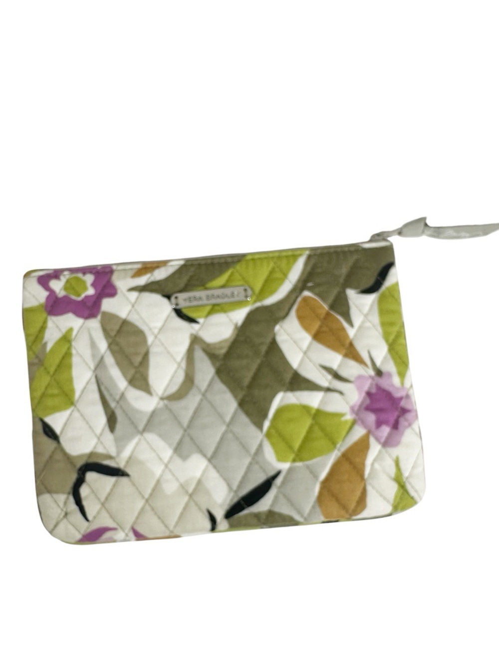 VERA BRADLEY Floral Quilted Zip top Pouch Portobello Road Pattern
